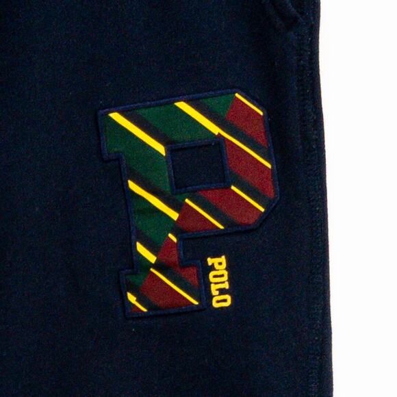 Polo Ralph Lauren P Patch Sweatpants Men’s Medium Navy Fleece Joggers Tapered - Picture 5 of 11